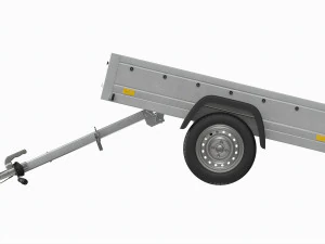 Single axle car trailer 3D Model