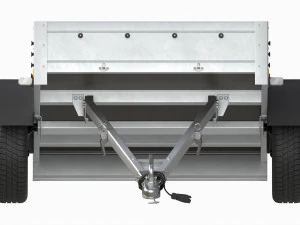 Single axle car trailer 3D Model