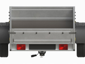 Single axle car trailer Modelo 3D