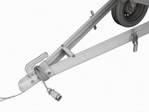 Single axle car trailer Modelo 3D