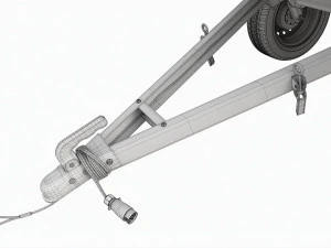 Single axle car trailer 3D Model