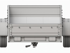 Single axle car trailer Modelo 3D