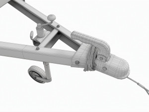 Single axle car trailer with extra walls cover jockey wheel extended 3Dモデル