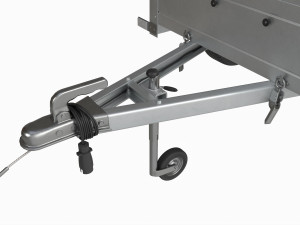 Single axle car trailer with extra walls cover jockey wheel high frame Model 3D