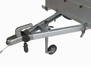 Single axle car trailer with extra walls cover jockey wheel high frame 3D Model