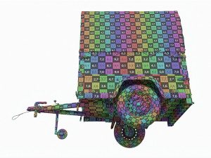 Single axle car trailer with extra walls cover jockey wheel high frame Model 3D