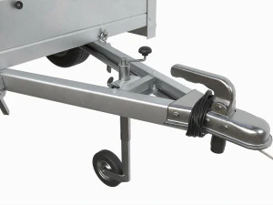 Single axle car trailer with extra walls jockey wheel 3D Model