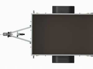 Single axle car trailer with jockey wheel Model 3D