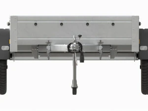 Reboque de carro de eixo &uacute;nico com roda jockey Modelo 3D