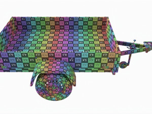 Single axle car trailer with jockey wheel Model 3D