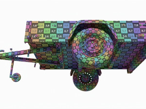 Single axle car trailer with jockey wheel Model 3D