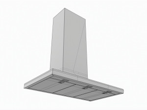 Wall-mounted Cooker Hood Large 3D Model