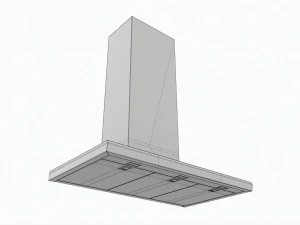 Wall-mounted Cooker Hood Large 3D Model