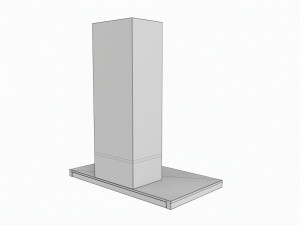 Wall-mounted Cooker Hood Large 3D Model