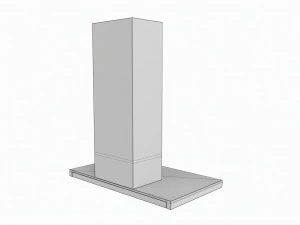 Wall-mounted Cooker Hood Large 3D Model