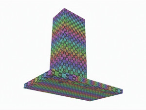 Wall-mounted Cooker Hood Large 3D Model