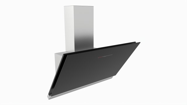 Wall-mounted Inclined Cooker Hood Large 3D Model .c4d .max .obj .3ds .fbx .stl .blend 