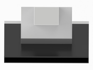 Wall-mounted Inclined Cooker Hood Large 3D Model