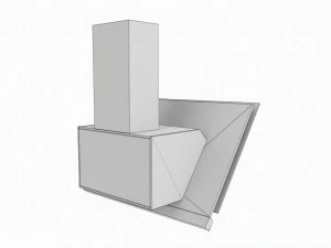 Cappa A Parete Inclinata Large Modello 3D