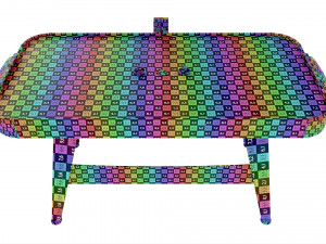 Air Hockey Table with Digital Scoreboard Modelo 3D