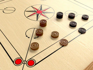 Carrom Board Table Game 3D Model