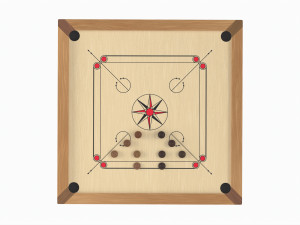 Carrom Board Table Game Modèle 3D