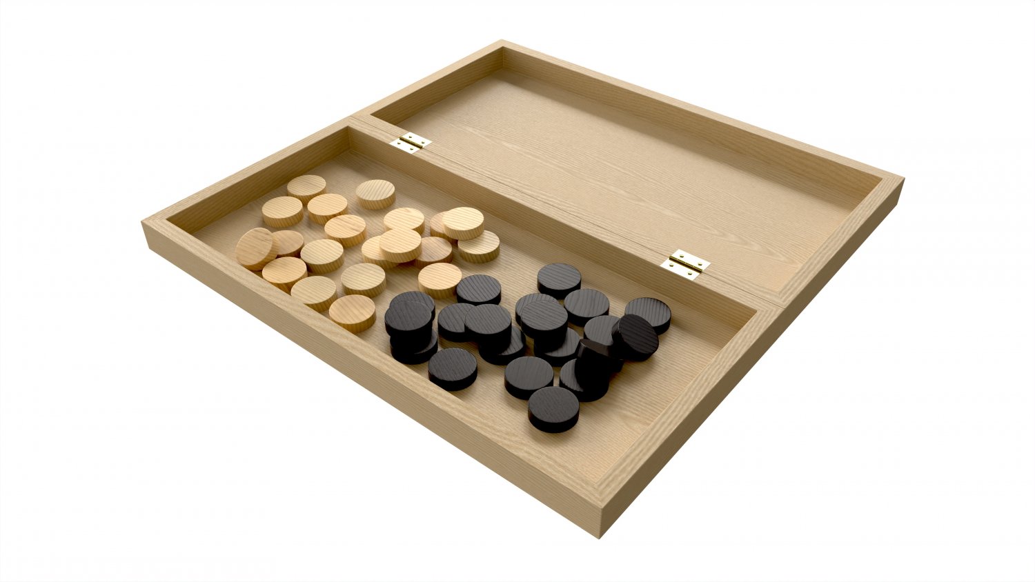 Checkers Draughts Board Table Strategy Game Inside 3D Модель In.