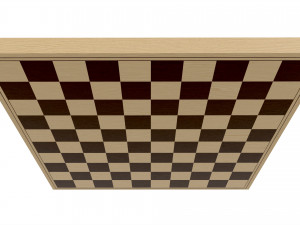 Checkers Draughts Board Table Strategy Game inside 3Dモデル