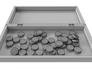 Checkers Draughts Board Table Strategy Game inside 3Dモデル