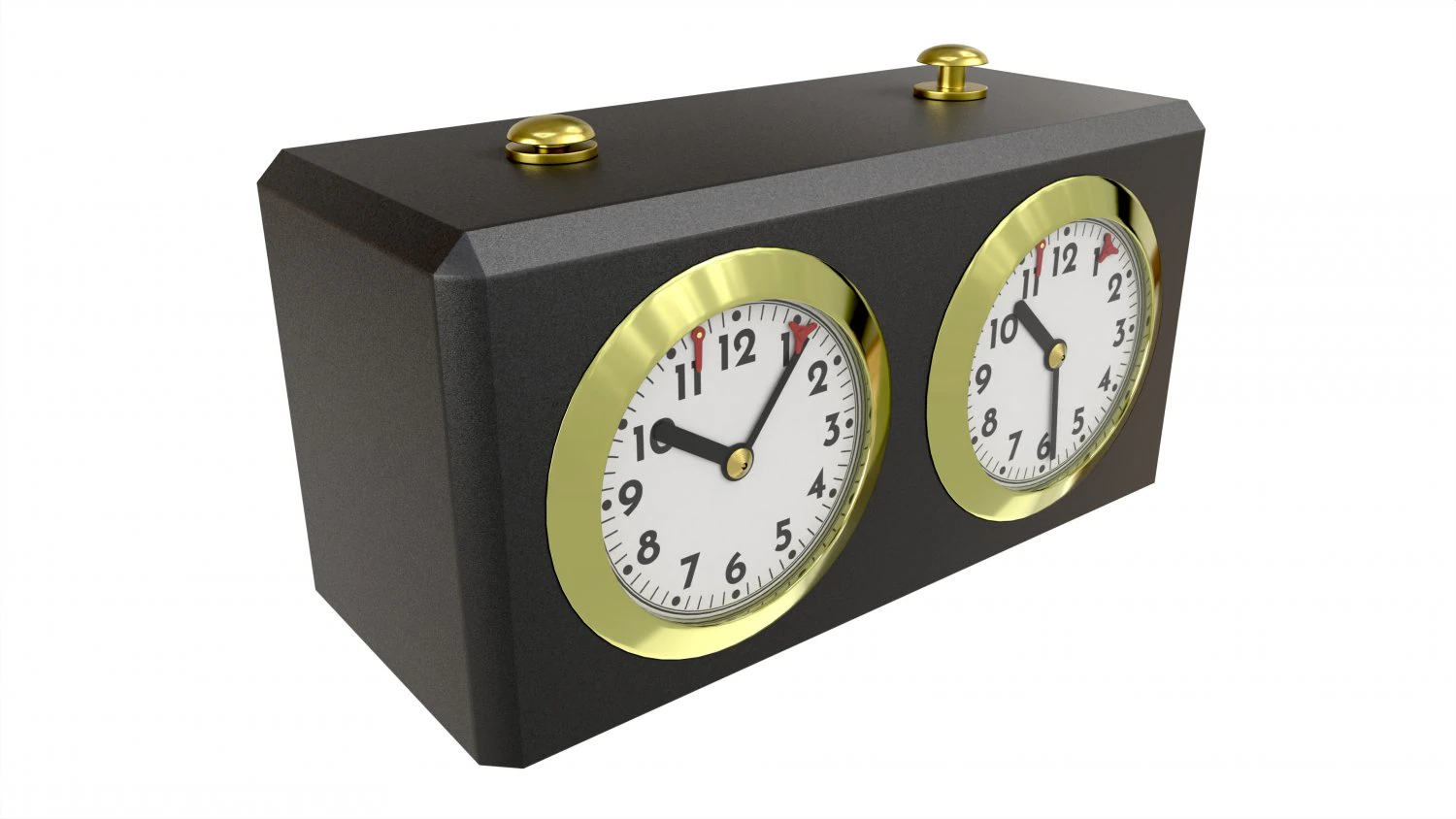 Chess Analog Timer Game Clock 3D Model .c4d .max .obj .3ds .fbx .stl .blend 