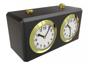 Шаховий аналоговий таймер Ігровий годинник 3D Модель