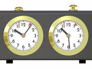 Chess Analog Timer Game Clock 3D Model