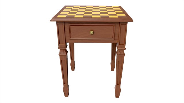 Chess Gaming Table Board Strategy Game 3D Модель .c4d .max .obj .3ds .fbx .stl .blend 