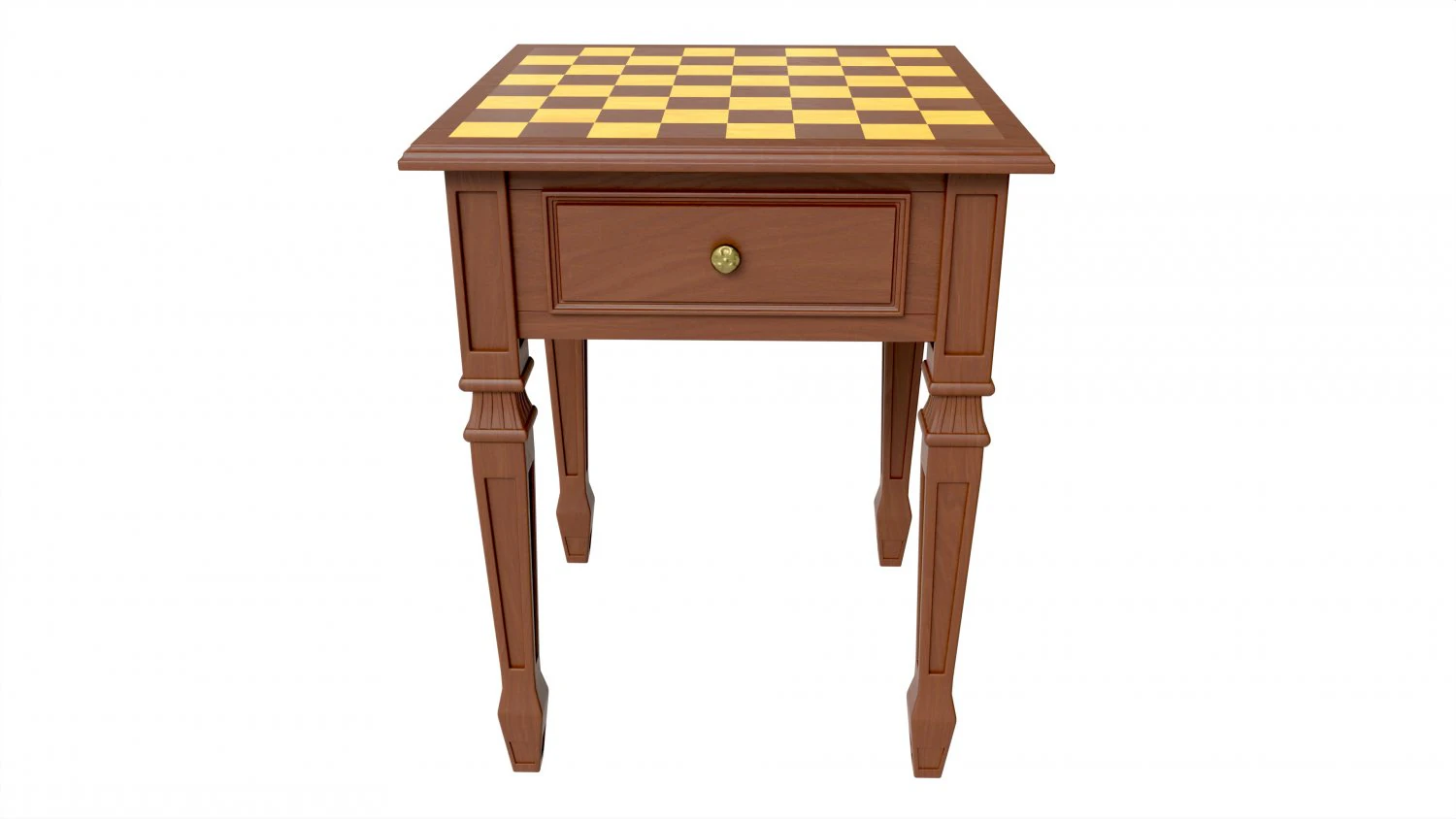 Chess Gaming Table Board Strategy Game 3D Model .c4d .max .obj .3ds .fbx .stl .blend