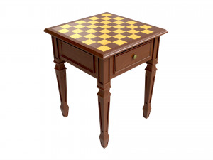 Chess Gaming Table Board Strategy Game 3D Модель