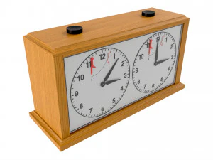 Шаховий механічний таймер Ігровий годинник дерев'яний 3D Модель