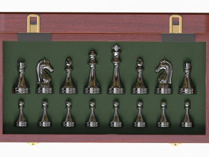Chess Pieces Board Open inside 3D Model