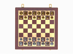 Chess Pieces Board Open Ready To Play 3D Модель