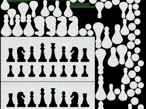 Chess Pieces Board Open Ready To Play 3D Модель