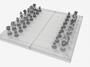 Chessboard game pieces 3D Модель