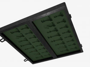 Scacchiera bianco nero metallizzato Modello 3D