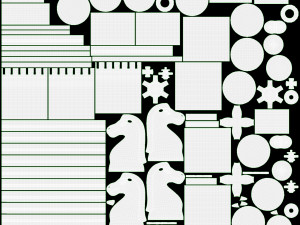 Chessboard metallic black white 3D Model