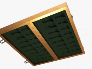 Chessboard metallic bronze 3D Model