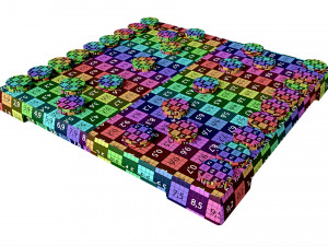 Chinese Chess Xiangqi Board Table Strategy Game 3D Model