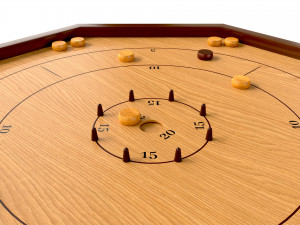 Crokinole Board Table Game Modello 3D