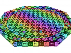Crokinole Board Table Game Modello 3D