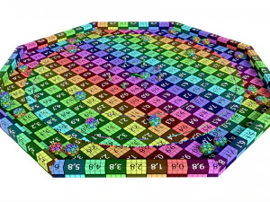 Crokinole Board Table Game 3D Model