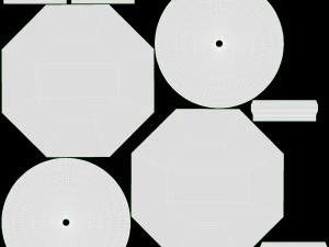 Crokinole Board Table Game 3D Model