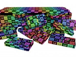 Dominoes in Wooden Box Table Strategy Game 3D Model