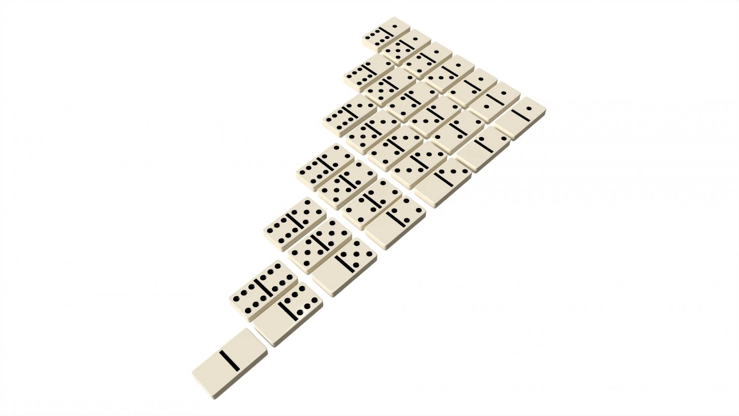 Dominoes Tile Set Table Strategy Game 3D Model .c4d .max .obj .3ds .fbx .stl .blend 